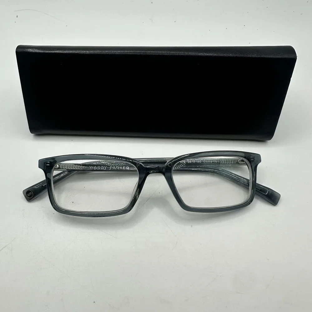 Warby Parker Verne Eyeglasses Unisex Blue Grey Verne 370 50-17-140 Frames Only